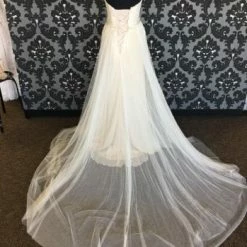 Something Blue Maggie Sottero Women Wedding Dress Tulle Nude Size 6 Strapless WEDDING DRESSES