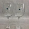 Something Blue 2pc Clear And White Wine Glasses DECOR