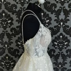 Something Blue Stella York 7156 Wedding Dress Size 14 Sequin Tulle Ivory Sleeveless A-line WEDDING DRESSES