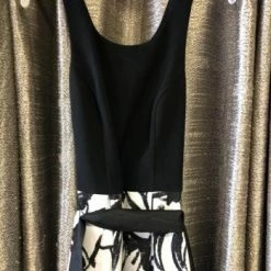 Something Blue Size 2 Black/white White House Black Market Tea Length Bengaline Sleeveless FORMAL/MOTHER'S DRESSES