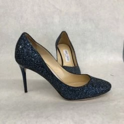 Something Blue Jimmy Choo Heels Size 5 Sparkle Navy NEW ARRIVALS