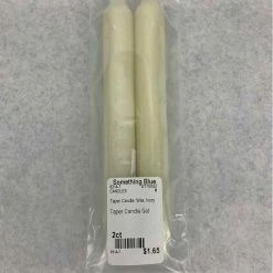 Something Blue DECOR Taper Candle Wax Ivory Size 2ct CANDLES