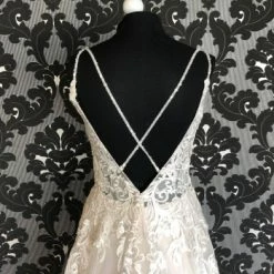 Something Blue Sincerity 44249 Wedding Dress Size 12 Lace/Tulle Ivory Sleeveless A-line WEDDING DRESSES