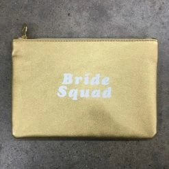 Something Blue Wedding Size 6"x9" White/Gold Leather