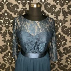 Something Blue FORMAL/MOTHER'S DRESSES Da Vinci Women's Formal Lace Navy Size 16 FORMAL DRESSES