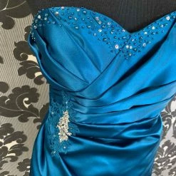 Something Blue FORMAL/MOTHER'S DRESSES Jade By Jasmine J155004 Formal Satin Peacock Size 8