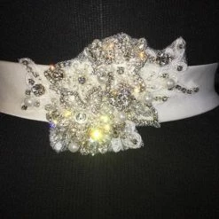 Something Blue Wedding 5078 Women Belt Satin/Organza Ivory Size 6 BELTS