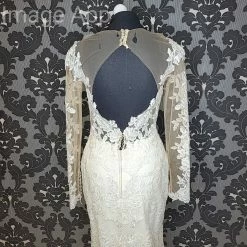Something Blue Essense Of Australia D2602 Lace Porcelain AS IS HOLES IN MESH THROUGHOUT WEDDING DRESSES