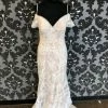 Something Blue WEDDING DRESSES Allure Romance 3202 Size 10 Nude And Ivory Off The Shoulder Fit & Flare 1 Something Blue WEDDING DRESSES Allure Romance 3202 Size 10 Nude And Ivory Off The Shoulder Fit & Flare