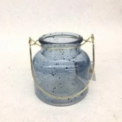 Something Blue DECOR Target Lantern Glass Blue/gold Size 4.75" LANTERNS/BIRDCAGES