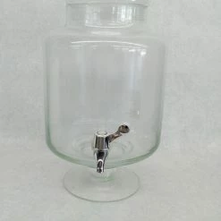 Something Blue DECOR Drink Dispenser Size 15.5" Glass Clear CONTAINER