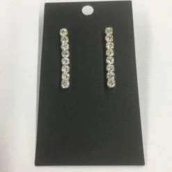 Something Blue Wedding E0100S-CR-OG Jewelry Cubic Zirconia Gold Earrings JEWELRY