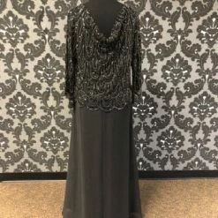 Something Blue Jakara Women Formal Beaded/Chiffon Black Size 16 FORMAL DRESSES