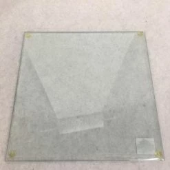 Something Blue Wedding 10" X 10" Clear Glass Table Square