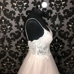 Something Blue WEDDING DRESSES Stella York 6701 Wedding Dress Tulle/Lace Ivory/Moscato AS IS SMALL STAINS