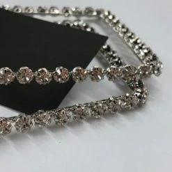 Something Blue Sophia Collection Earrings Rhinestone Silver Square