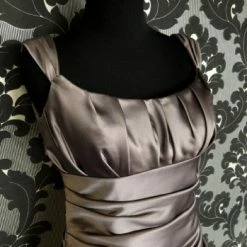 Something Blue Bill Levkoff Women Formal Satin Charcoal Size 8 FORMAL/MOTHER'S DRESSES