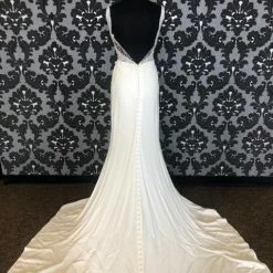 Something Blue WEDDING DRESSES Martina Liana 823 MAGNOLIA Women's Wedding Dress Crepe Ivory/Silver