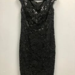 Something Blue FORMAL/MOTHER'S DRESSES Size 8 Black Jasmine Sequin/Lace Cocktail Sleeveless