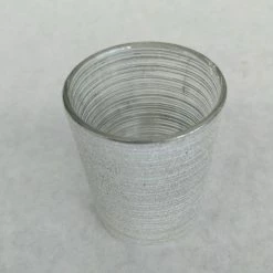 Something Blue DECOR Votive Holder Glass/Glitter Silver Size 2.5" CANDLES