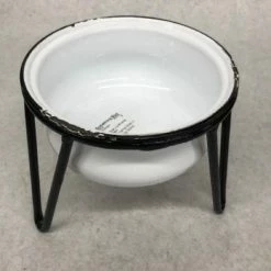 Something Blue DECOR CBK Bowl Iron/Enamel White/Black Size 2pc CONTAINER