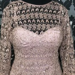 Something Blue Nox 110421 Formal Lace Taupe Size 3XL FORMAL DRESSES FORMAL/MOTHER'S DRESSES