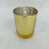 Something Blue DECOR Votive Holder Mercury Glass Gold Size 2.5" CANDLES