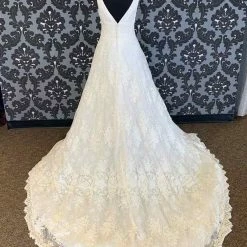 Something Blue Justin Alexander JOSETTE 88016 Women's Wedding Dress Lace Ivory Size 12 WEDDING DRESSES