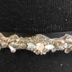 Something Blue Justin Alexander 88107B Belt Rhinestone/Pearl Silver Size 14