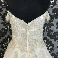 Something Blue WEDDING DRESSES Essense Of Australia D2379DM Ivory Size 14 AS IS HOLES THROUGHOUT LOOSE BEADS