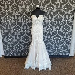 Something Blue Allure Bridal C526 Women Wedding Dress Lace/Beading Ivory/Nude WEDDING DRESSES