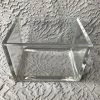 Something Blue Wedding Vase Glass Clear 5"x4"x3" Rectangle