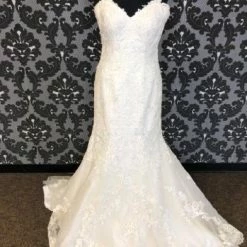 Something Blue Stella York SKYE 6146 Women's Wedding Dress Lace Ivory Size 12 Sheath