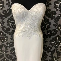 Something Blue Justin Alexander JOSIE 88004 Women's Wedding Dress Crepe Ivory Size 10 WEDDING DRESSES