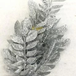 Something Blue DECOR Designer's Excellence Fern Glitter Silver Size 3pc FLORAL