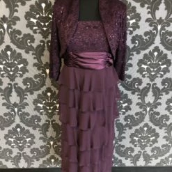 Something Blue FORMAL/MOTHER'S DRESSES R&M Richards Women's Formal Lace/Sequin Plum Size 14