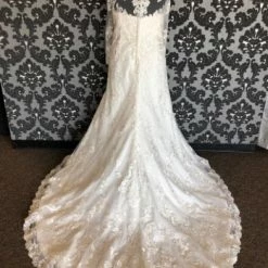 Something Blue Mori Lee Wedding Dress Lace/Tulle Ivory Size 32W 3/4 Length WEDDING DRESSES