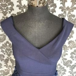 Something Blue Alex Evenings Women Formal Poly Spandex Navy Size 8P