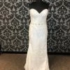 Something Blue WEDDING DRESSES Justin Alexander Beaded Lace Ivory Size 20 W/ DETACHABLE TRAIN
