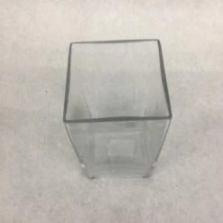 Something Blue DECOR Vase Glass Clear Size 6"x3"x3" Square VASES