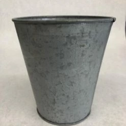 Something Blue Bucket Galvanized Silver Size 5.5"x5" CONTAINER