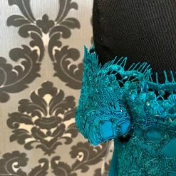 Something Blue Montage 116937W Formal Chiffon/Lace Teal Size 24W FORMAL/MOTHER'S DRESSES