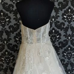 Something Blue CallaBlanche 121228 Wedding Dress Size 14 Lace/Tulle Ivory/Blush Strapless