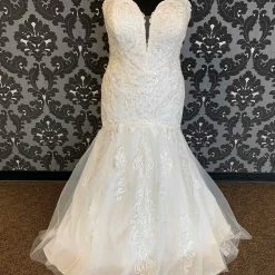 Something Blue WEDDING DRESSES Stella York Size 24 Ivory Tulle And Lace Strapless Mermaid