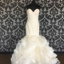 WEDDING DRESSES Size 14 Champagne Allure Romance Lace Strapless Mermaid Sweetheart