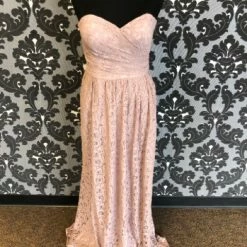 Something Blue FORMAL/MOTHER'S DRESSES Belsoie L194017 Women's Formal Lace Dusty Rose Size 16 Floor