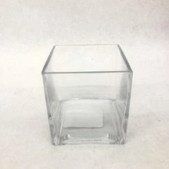 Something Blue DECOR Vase Glass Clear Size 5"x5"x5" Square VASES