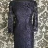 Something Blue Simply Liliana Formal Lace Navy Size 6 Knee Length 3/4 Sleeve FORMAL/MOTHER'S DRESSES