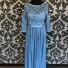 Something Blue Davids Bridal 31120038 Women MOB Lace/Chiffon Dusty Blue Size 8 FORMAL DRESSES FORMAL/MOTHER'S DRESSES