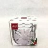 Something Blue Mikasa Votive Holder Glass Clear 3.5" Festive Poinsettia DECOR